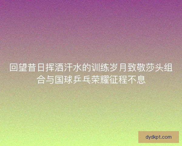 回望昔日挥洒汗水的训练岁月致敬莎头组合与国球乒乓荣耀征程不息