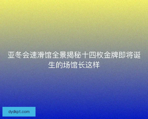 亚冬会速滑馆全景揭秘十四枚金牌即将诞生的场馆长这样 亚冬会速滑馆全景揭秘十四枚金牌即将诞生的场馆长这样